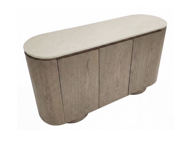 Aparador buffet diseño moderno madera mármol