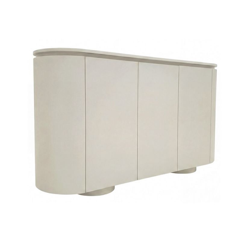 Aparador salón blanco madera mármol