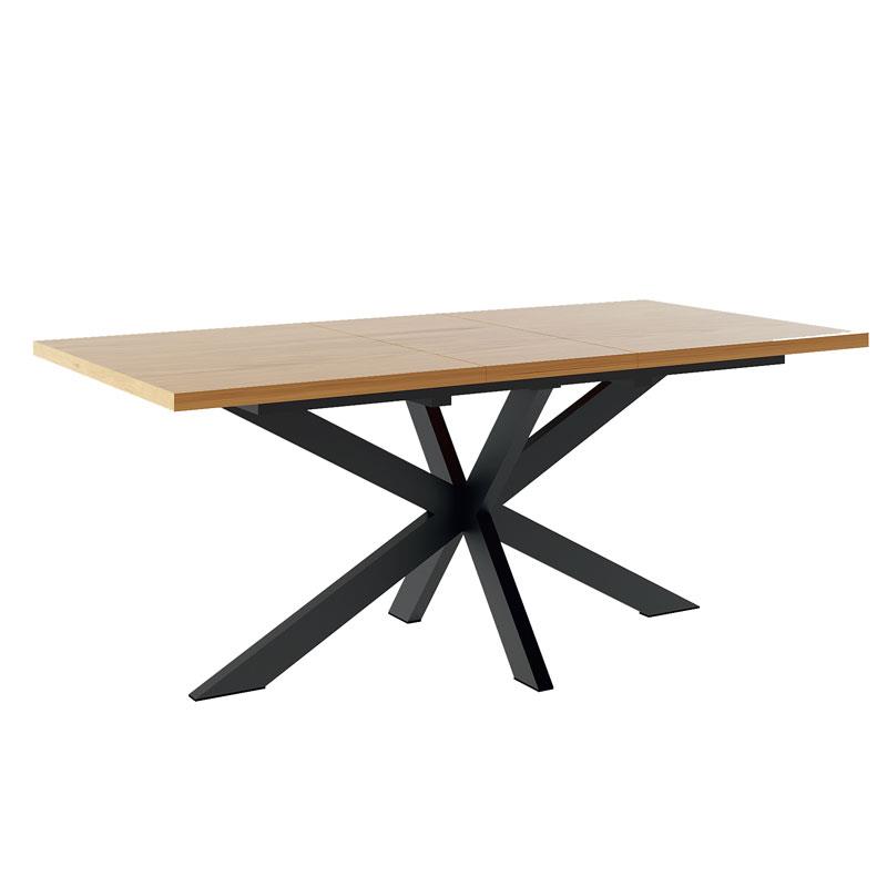 Mesa Comedor Industrial Extensible Madera y Metal Industrial