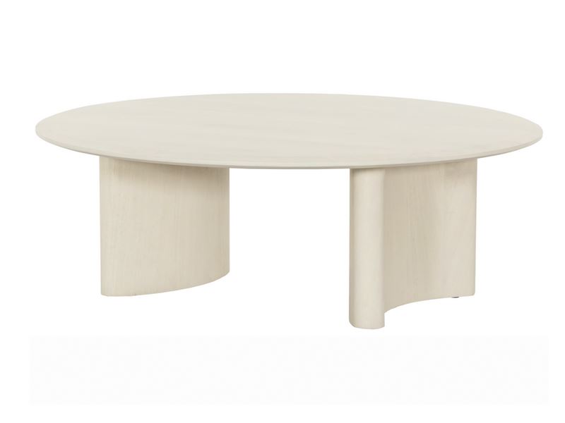 Mesa de centro redonda blanca