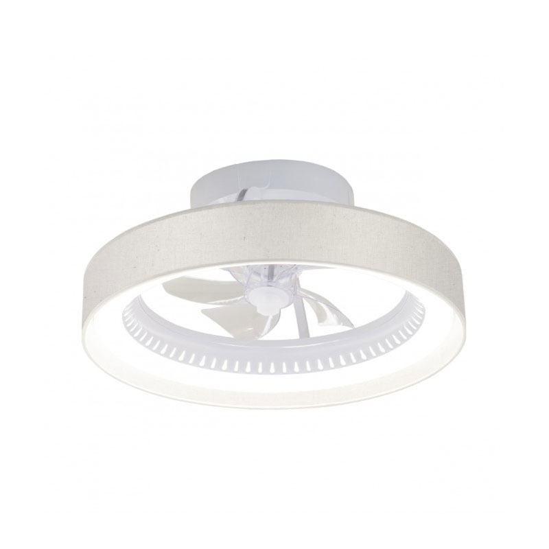 Ventilador de techo Lámpara Tulipa Coton Crudo