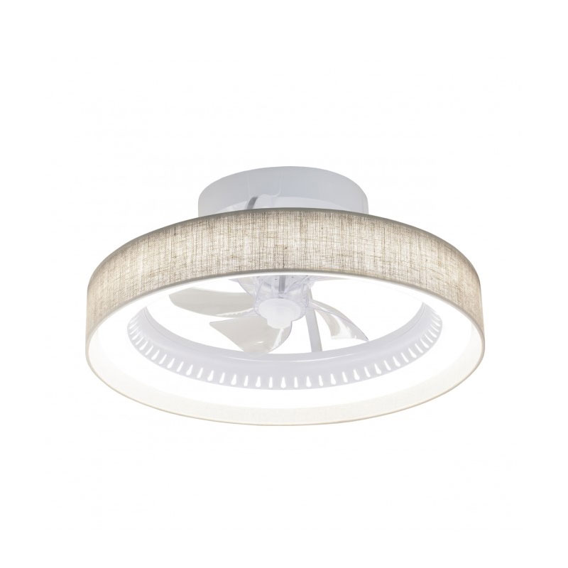 Ventilador de techo Lampara Tulipa Lino Tostado