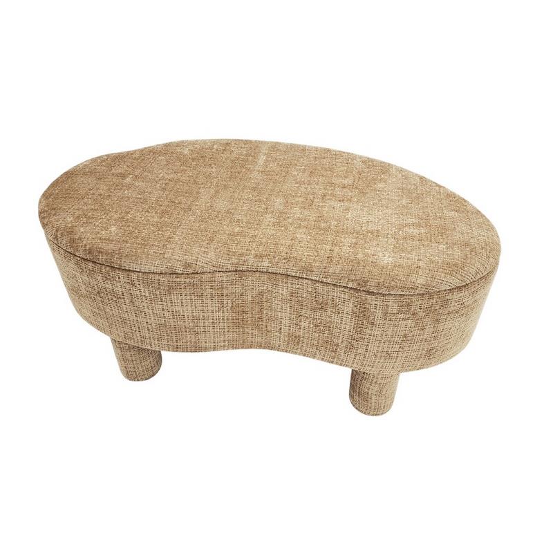 Banco baul tapizado marron diseño actual