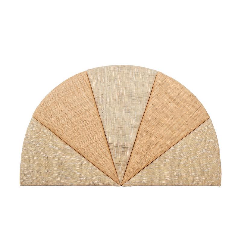 Cabecero 150 Semicircular Acolchado Tejido Rafia Achey