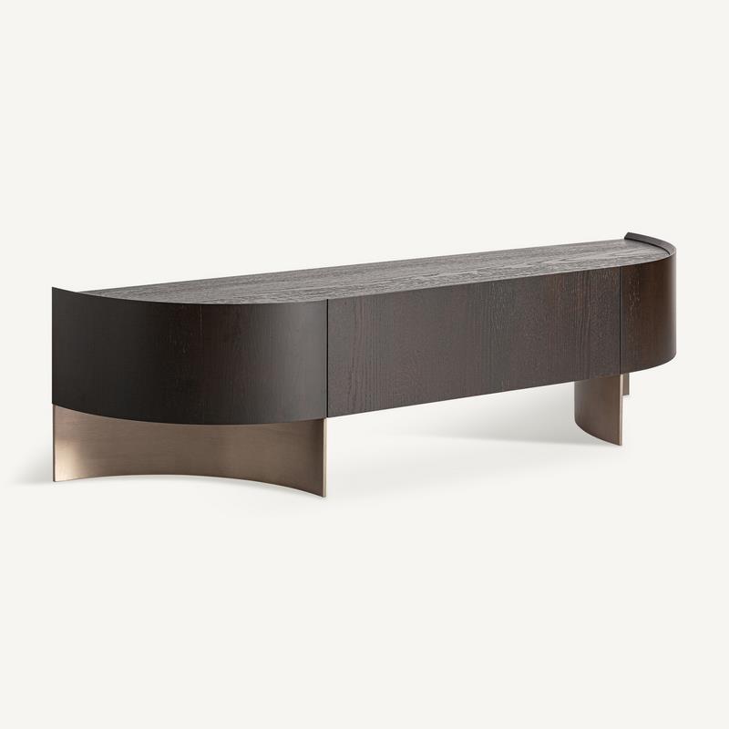 Mueble TV de gama alta diseño actual madera metal