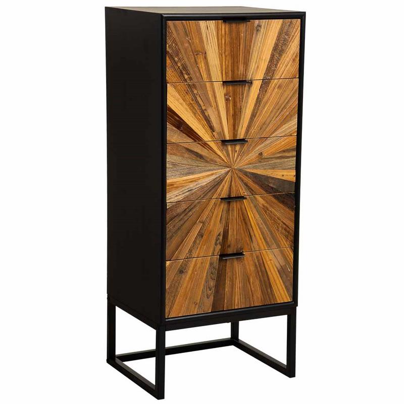 Sinfonier Cajonera Alta Rustica Industrial 5 Cajones Antoin