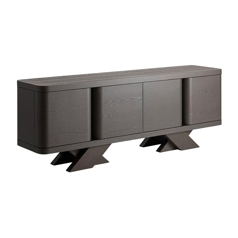 Aparador Actual Roble Negro 4 Puertas Serie Rize AGOTADO