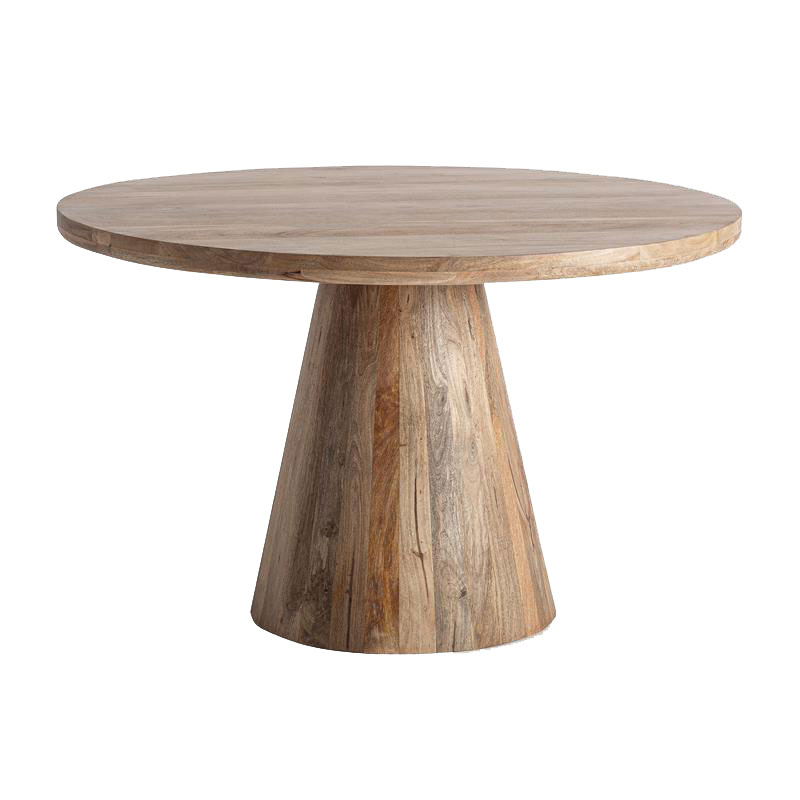 Mesa Comedor Redonda de Mango 120 cm Rustica Serie Mersch