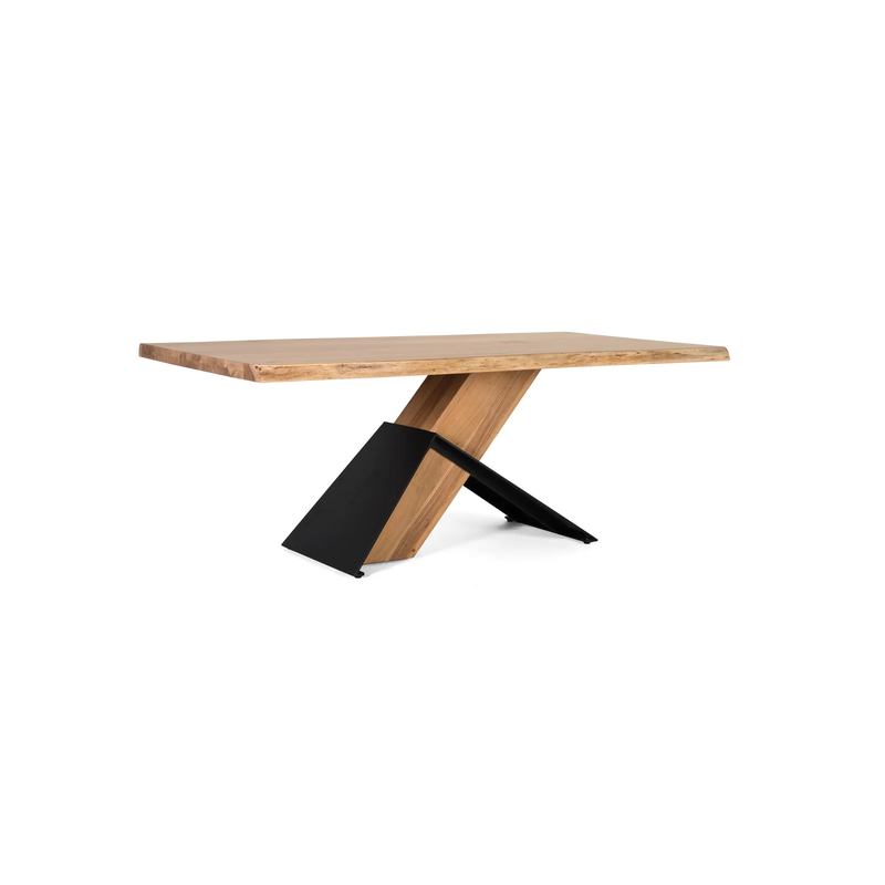 Mesa Comedor Rustica Industrial Acacia Acero 200 cm