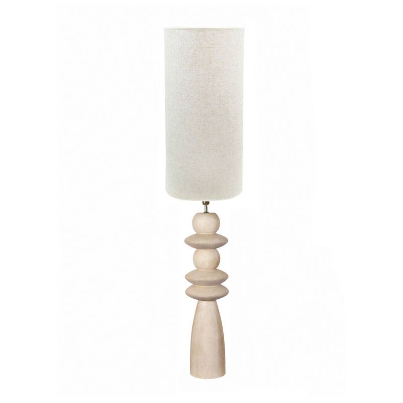Lampara de Pie Salon Rustica Madera Natural - Serie Aleot