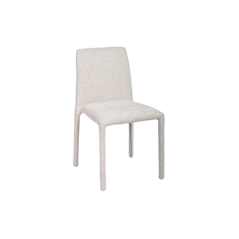 Silla Apilable Actual Tapizada Chenilla Beige