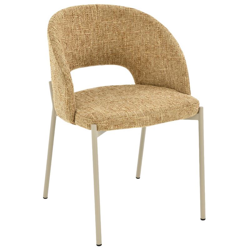 2 Sillas Comedor Moderna Tapizada Mostaza Patas Metal Ancares 2 Sillas Comedor Moderna Tapizada Mostaza Patas Metal Ancares