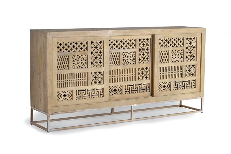 Aparador 3 Puertas Correderas Estilo Etnico Oriental Serie Style