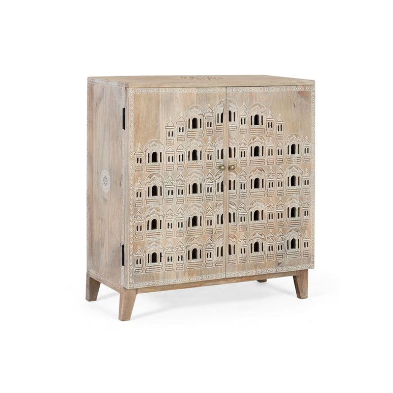 Aparador Blanco 2 Puertas Talladas Decoradas Serie Airoly