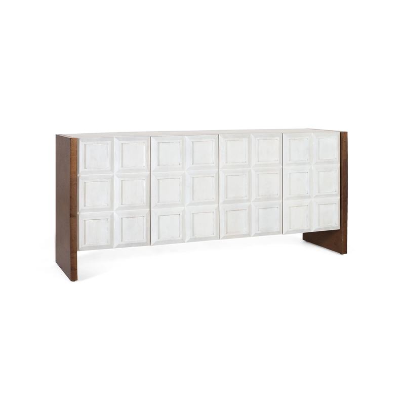 Aparador Buffet 4 Puertas Bicolor Blanco Madera Viren Aparador Buffet 4 Puertas Bicolor Blanco Madera Viren