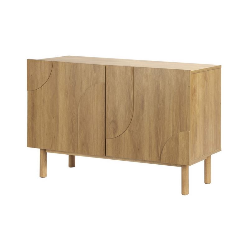 Aparador Buffet Salon 2 Puertas Estilo Actual Roble Ajober