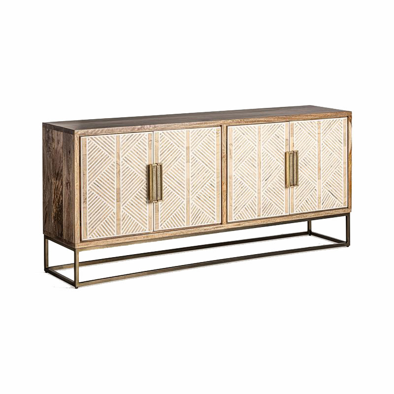 Aparador Buffet Salon 4 Puertas Moderno Serie Arugna