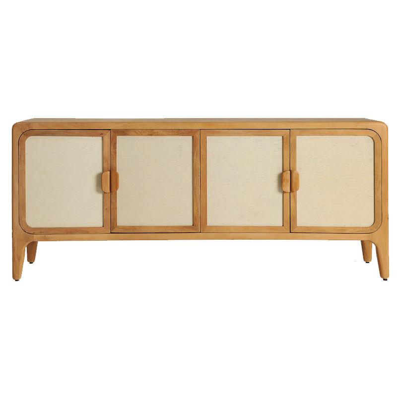 Aparador Cantos Redondos Moderno 4 Puertas - Serie Lattes