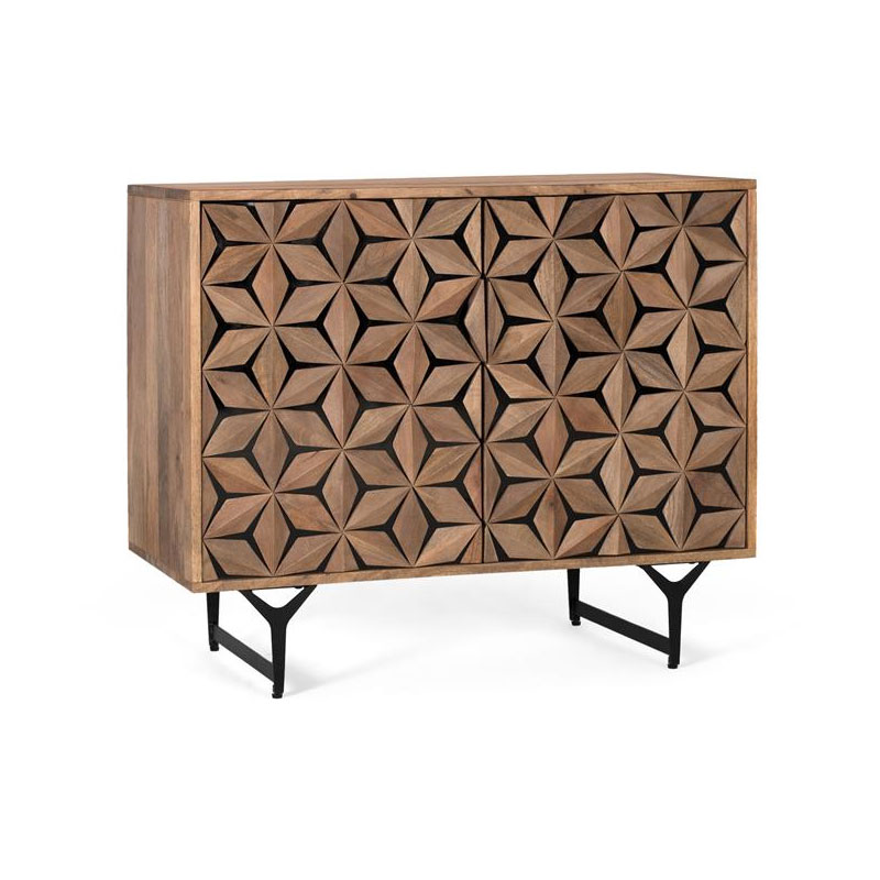 Aparador Contemporaneo 2 Puertas Decoradas Serie Destrans