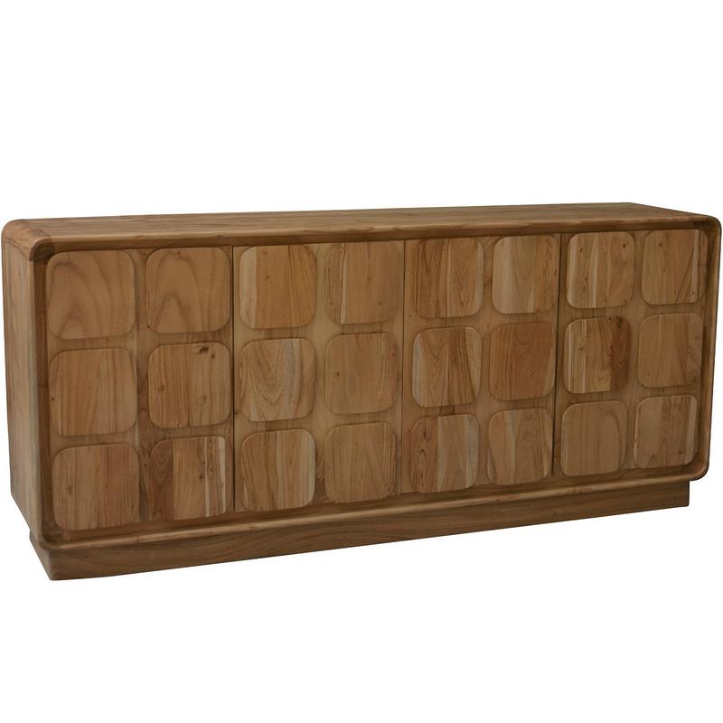 Aparador Madera Mango Natural 4 Puertas Serie Agassiz