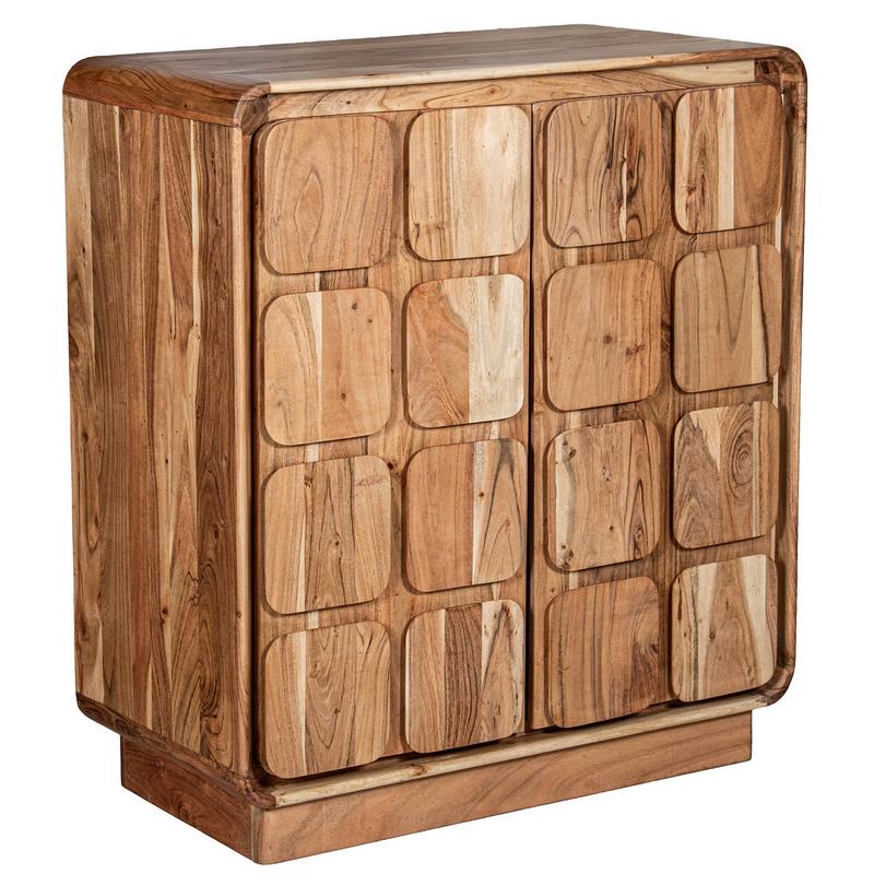 Aparador Recibidor Madera Mango Natural 2 Puertas Agassiz