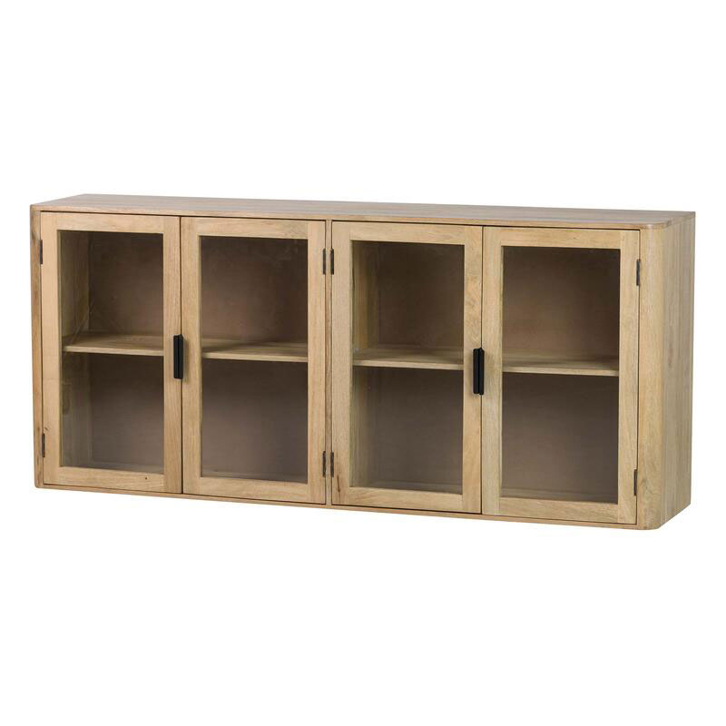 Aparador Salon Rustico Actual 4 Puertas Acristaladas Serie Felo