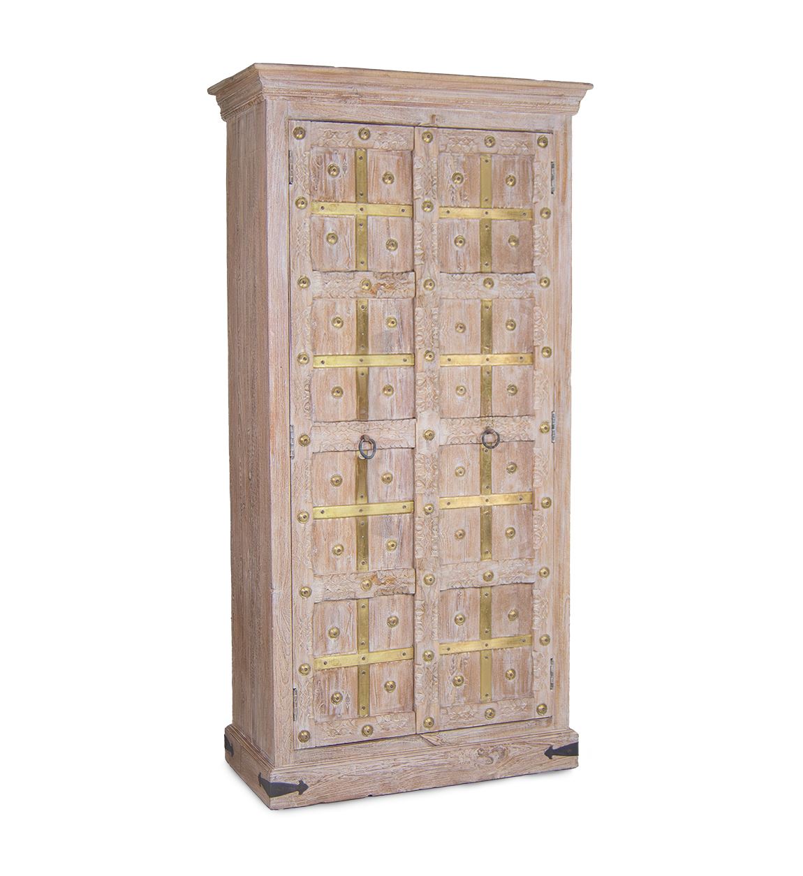 Armario Oriental 2 Puertas Decoradas Madera Acacia Altheer