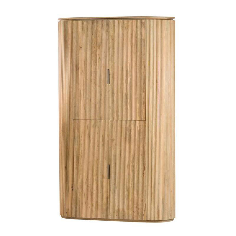 Armario Ovalado Madera Mango Maciza 4 Puertas Serie Myra