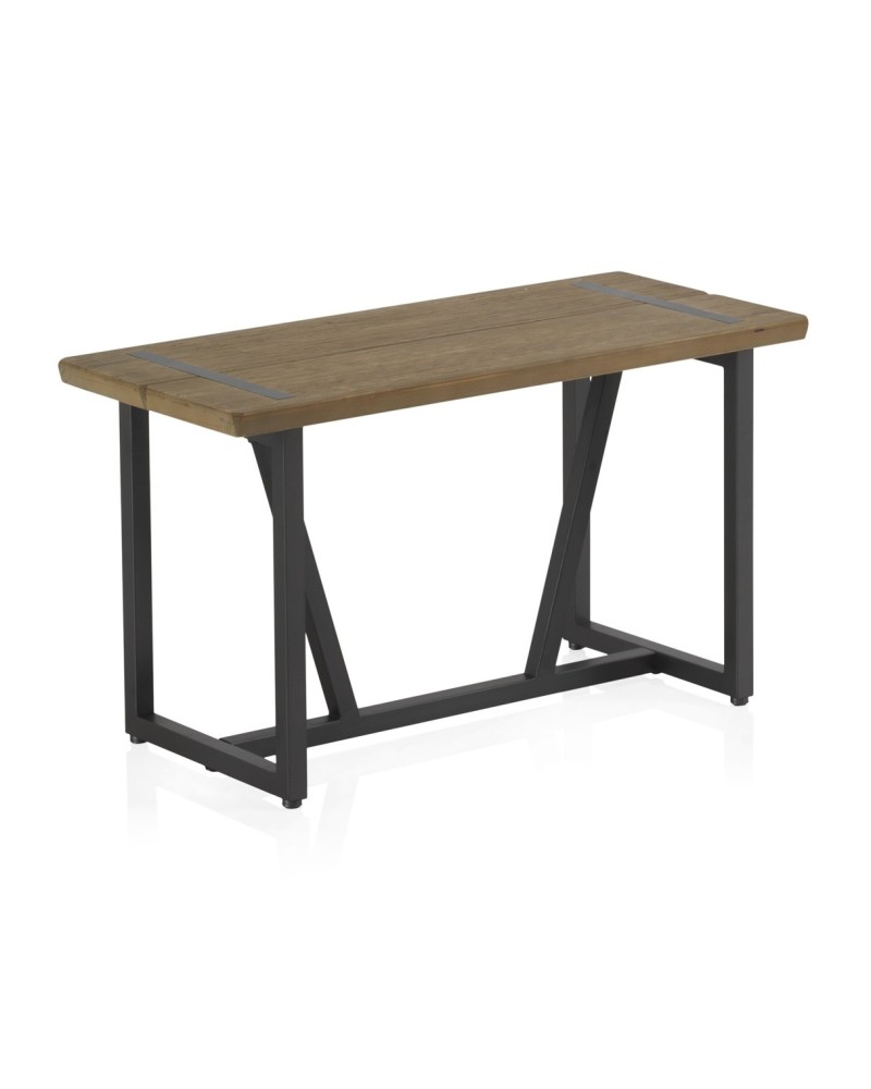 Banco Pequeño Estilo Industrial Madera y Acero Ausquer