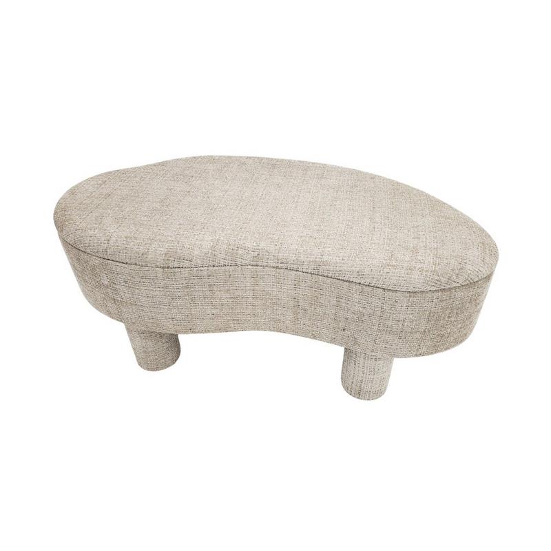 Baul Descalzadora Moderno Tapizada Tela Beige - Serie Agall Baul Descalzadora Moderno Tapizada Tela Beige - Serie Agall