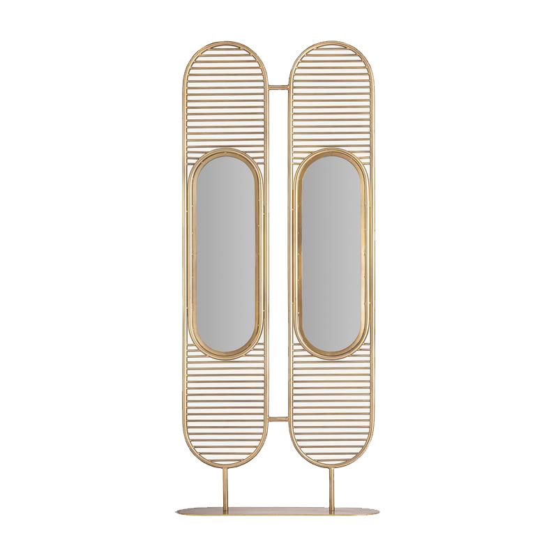 Biombo Paraban Moderno Acero Dorado Serie Alleghe