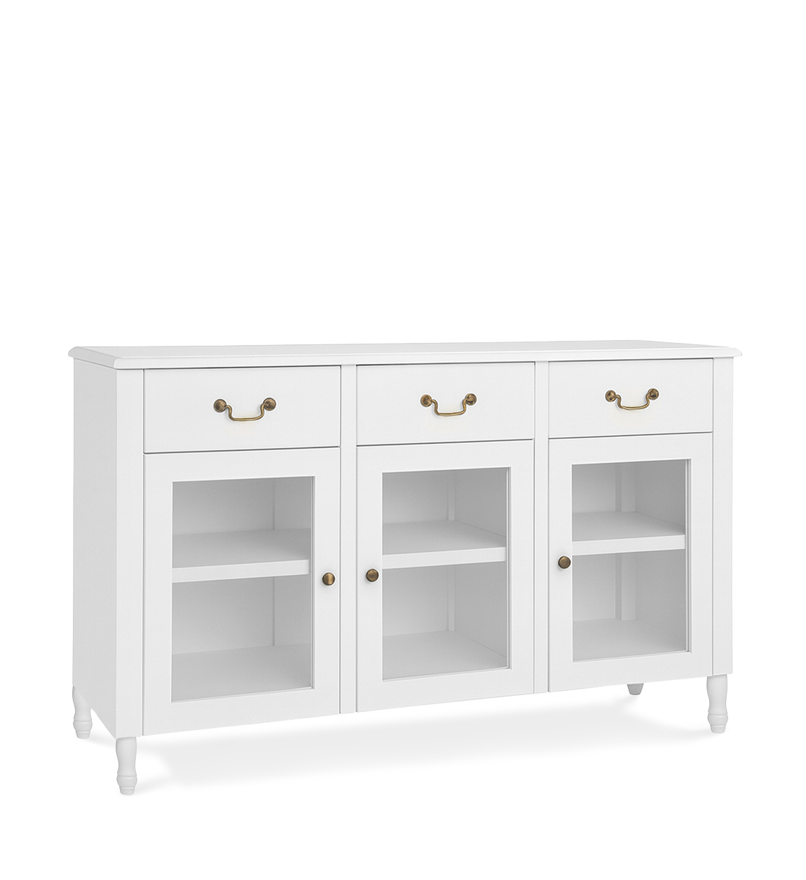 Buffet Aparador Clasico 3 Puertas 3 Cajones Blanco Alner