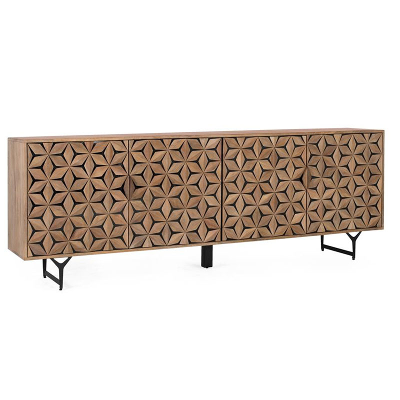 Buffet Grande Contemporaneo 4 Puertas Decoradas Destrans