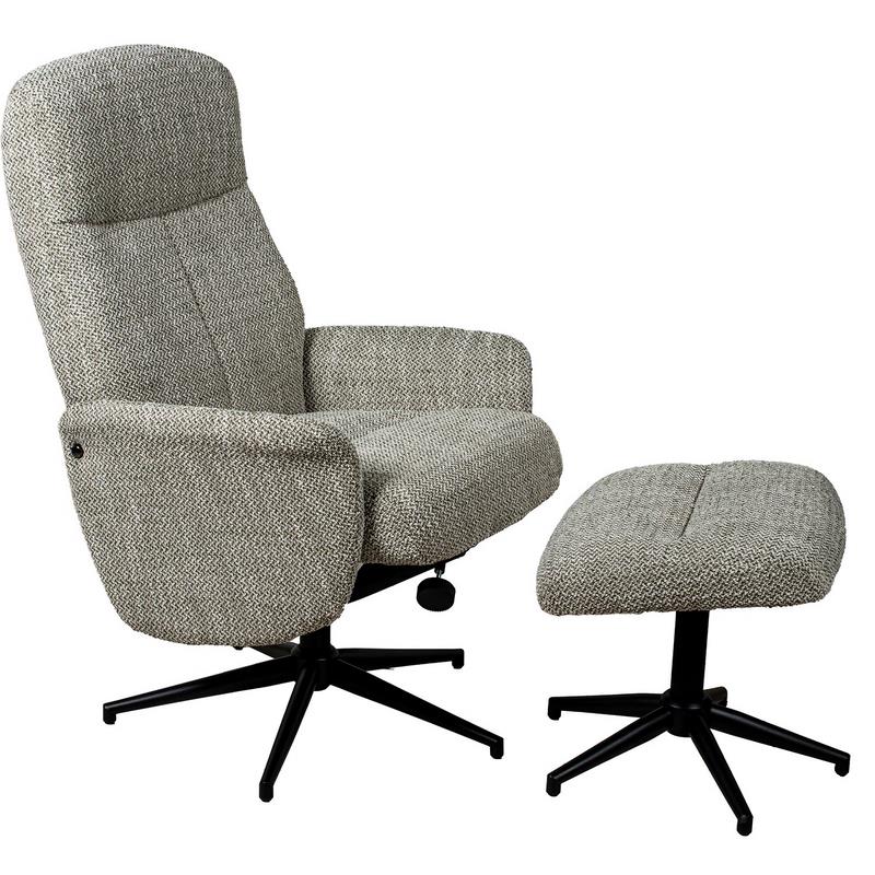 Butaca Giratoria con Reposapies Gris Verdoso - Serie Airy