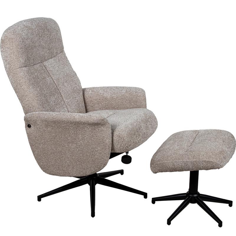 Butaca Relax Giratoria Tapizado Marron Claro Airy