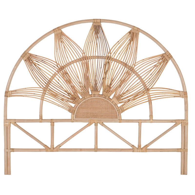 Cabecero Ratan Natural Cama de 150 cm Serie Surat