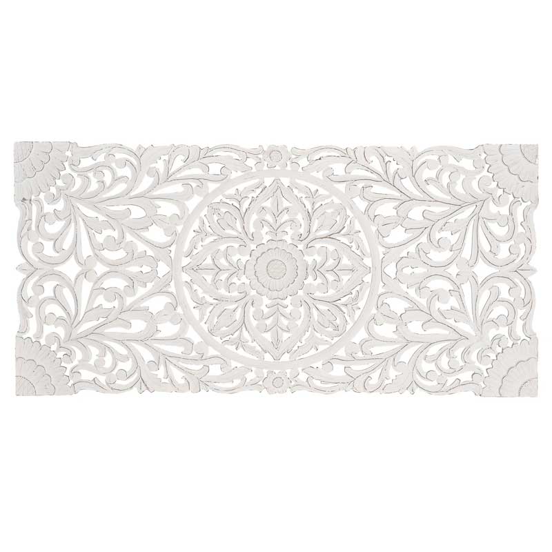 Cabecero Tallado Formato Mandala Blanco - Serie Airats Cabecero Tallado Formato Mandala Blanco - Serie Airats