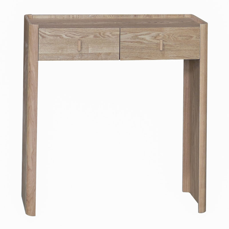 Consola Recibidor 2 Cajones Madera Fresno Natural Nereide