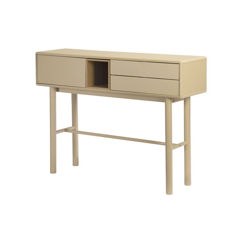 Consola Recibidor 3 Cajones y Hueco Estante Beige Serie Mollaris