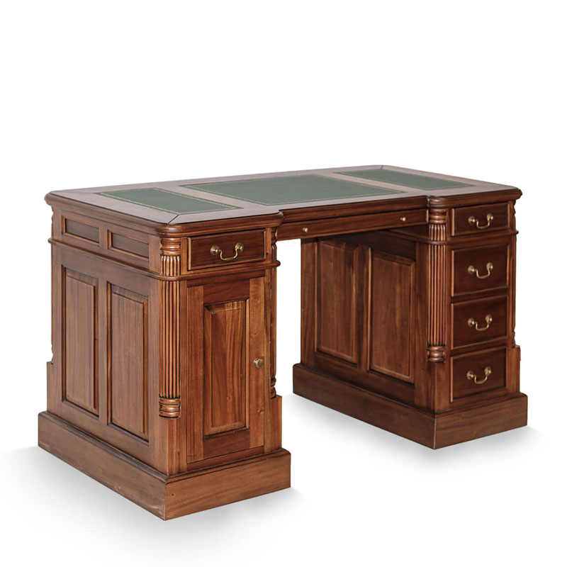 Escritorio Clasico Colonial 140 cm 6 Cajones 1 Puerta  Vitorian