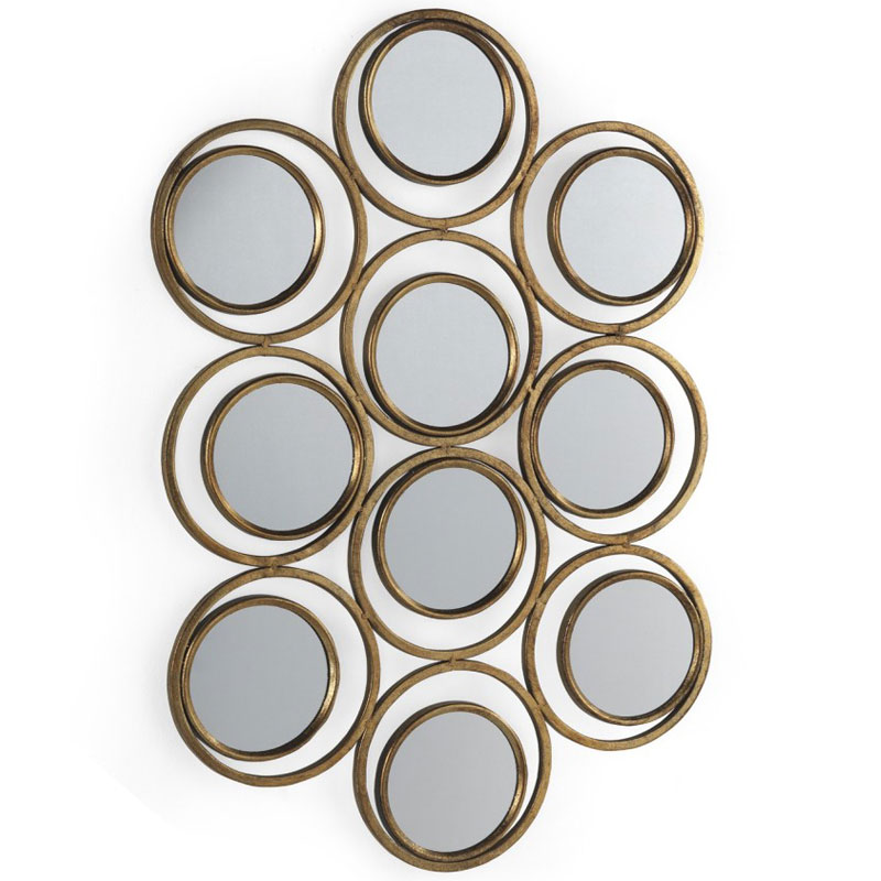 Espejo Circulos de Acero Dorado Diseño Actual Serie Alcora Espejo Circulos de Acero Dorado Diseño Actual Serie Alcora