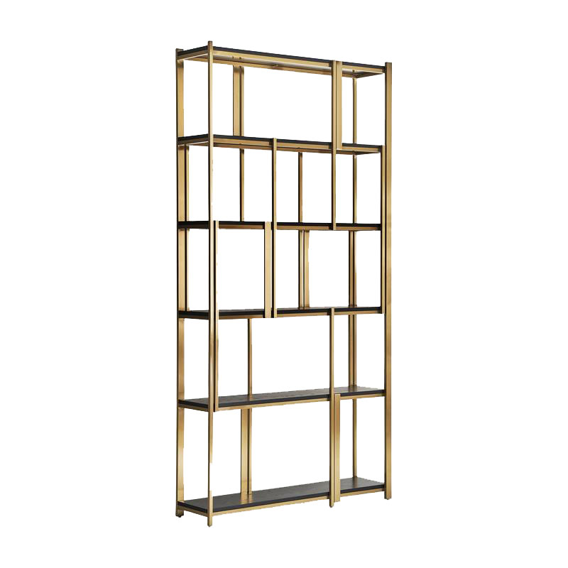 Estanteria Libreria Moderna Acero Madera Serie Alleghe