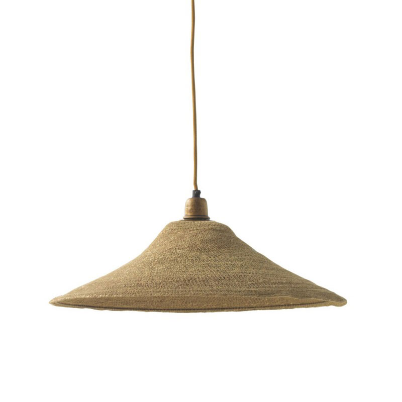 Lampara Colgante Fibras Naturales Trenzadas Serie Altier