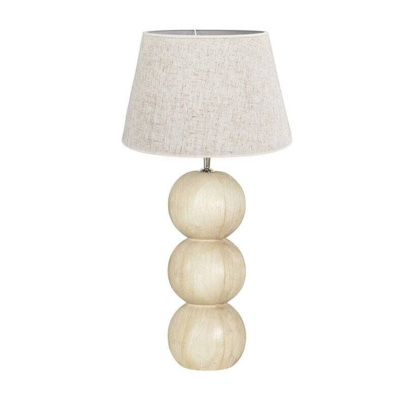 Lampara de Sobremesa Salon Rustica Madera Natural - Serie Aleot