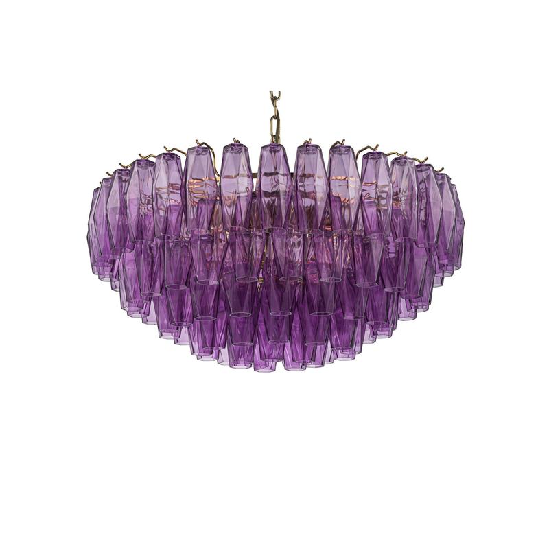 Lampara de Techo Vintage Cristal Morado y Metal - Serie Argaya