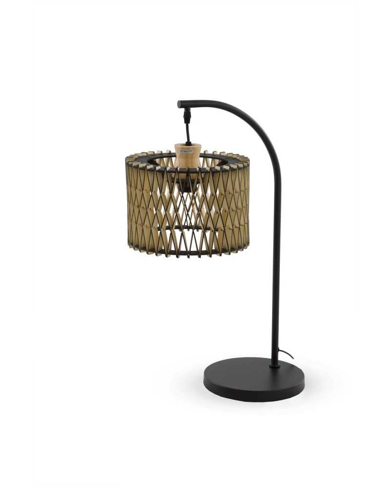 Lampara Sobre Mesa Actual Tulipa Madera Base Metal Aldat Lampara Sobre Mesa Actual Tulipa Madera Base Metal Aldat