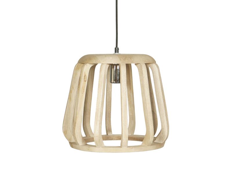 Lampara Techo Actual Pequeña Madera Natural - Serie Aliquo