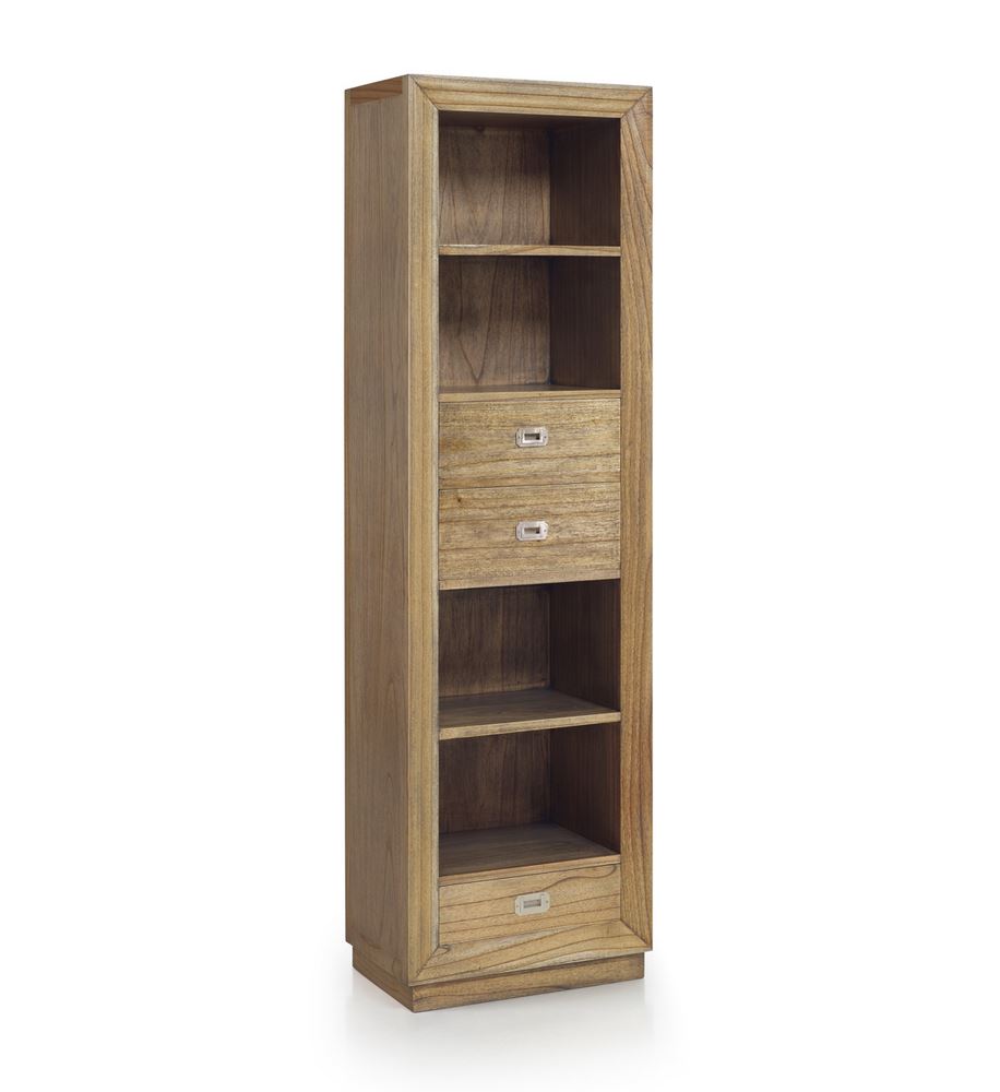 Libreria Salon Colonial 3 Cajones 4 Huecos Serie Merapi