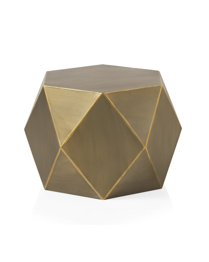 Mesa Auxiliar Metal Dorado Hexagonal Serie Ateslast