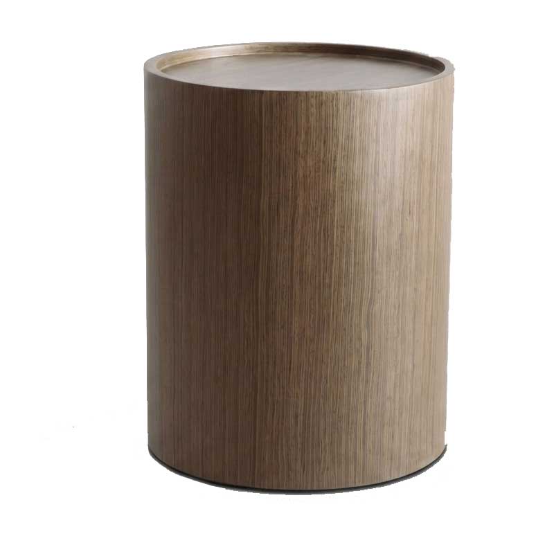 Mesa Auxiliar Redonda Moderna Nogal Oscuro - Serie Kora Mesa Auxiliar Redonda Moderna Nogal Oscuro - Serie Kora